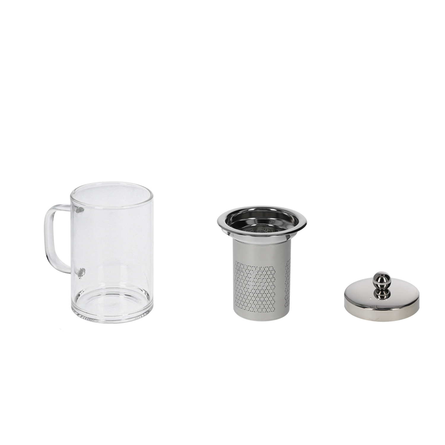 Taza Infusiones De Cristal 350 Ml. Con Filtro Infusor De Acero Inoxidable  con Ofertas en Carrefour