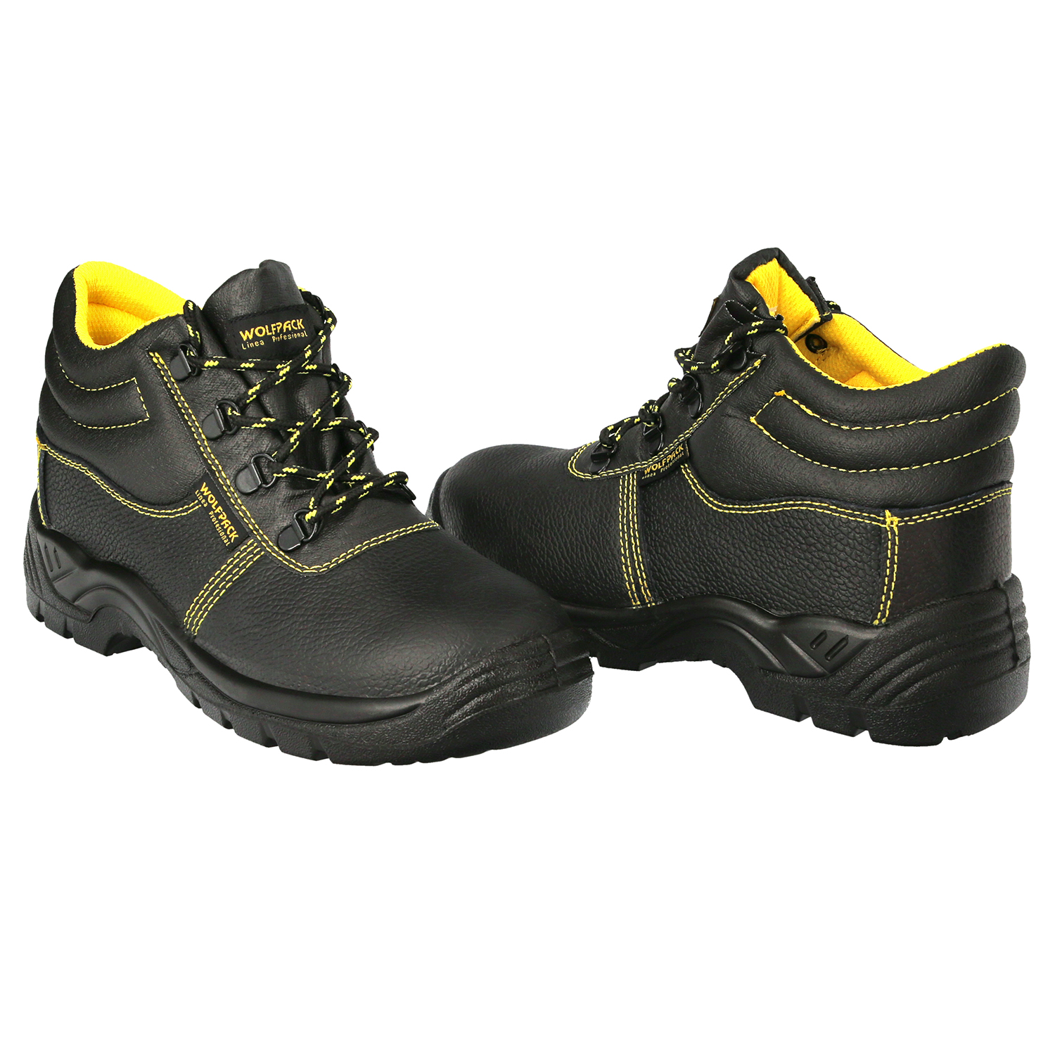 Botas Seguridad Piel Negra Wolfpack 45 Vestuario Laboral,calzado Seguridad, Botas Trabajo. (Par) – Suministros Ainer